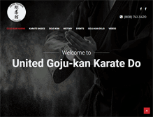 Tablet Screenshot of goju-kan-hawaii.com